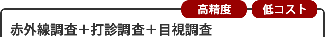 赤外線調査+打診調査+目視調査